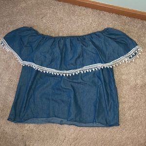 Off the shoulder elastic top